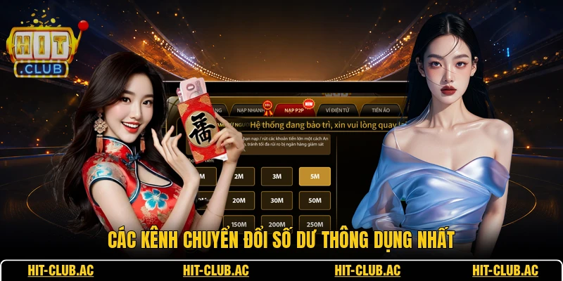 Các kênh chuyển đổi số dư thông dụng nhất