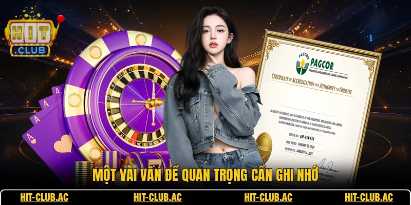 Một vài vấn đề quan trọng cần ghi nhớ
